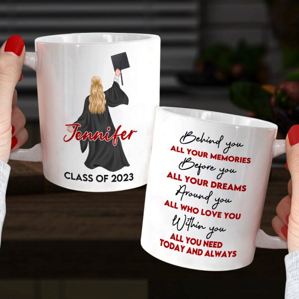 Behind You All Your Memories, Graduate White Mug Behind You All Your Memories, Graduate White Mug