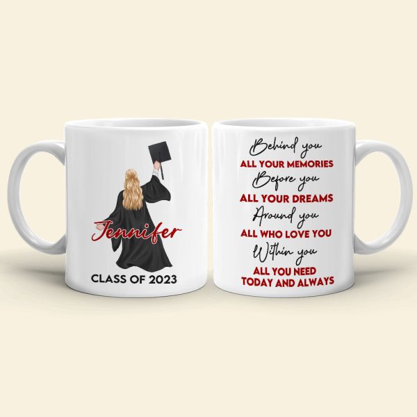 Behind You All Your Memories, Graduate White Mug Behind You All Your Memories, Graduate White Mug