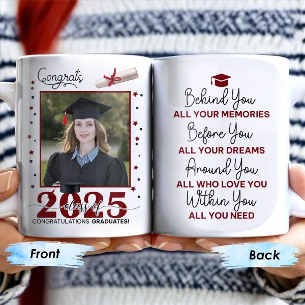 Behind You All Your Memories, Graduation Cap And Diploma - Personalized Custom Coffee Mug - GRAD015_MG Behind You All Your Memories, Graduation Cap And Diploma - Personalized Custom Coffee Mug - GRAD015_MG
