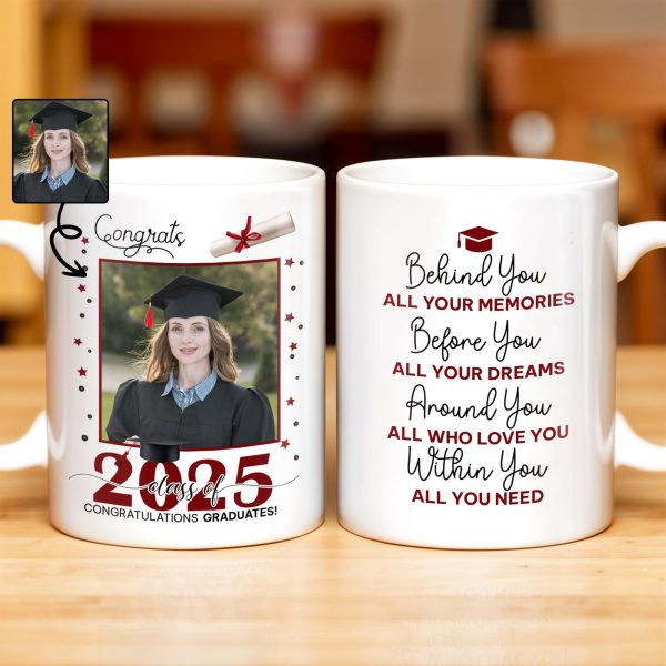 Behind You All Your Memories, Graduation Cap And Diploma - Personalized Custom Coffee Mug - GRAD015_MG Behind You All Your Memories, Graduation Cap And Diploma - Personalized Custom Coffee Mug - GRAD015_MG