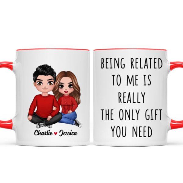 Being Related To Me Couple Personalized Mug Being Related To Me Couple Personalized Mug