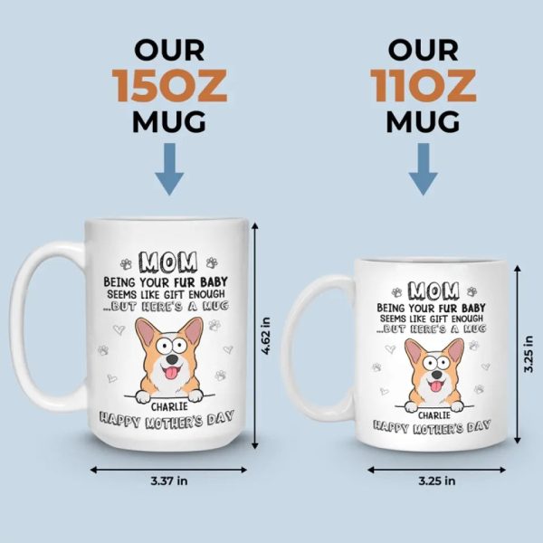 Being Your Fur Babies Seems Like Gift Enough - Dog & Cat Personalized Custom Mug - Mother's Day, Gift For Pet Owners, Pet Lovers Being Your Fur Babies Seems Like Gift Enough - Dog & Cat Personalized Custom Mug - Mother's Day, Gift For Pet Owners, Pet Lovers