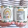 Best Auntie Nutritional Facts - Family Personalized Custom Mug - Gift For Family Members Best Auntie Nutritional Facts - Family Personalized Custom Mug - Gift For Family Members