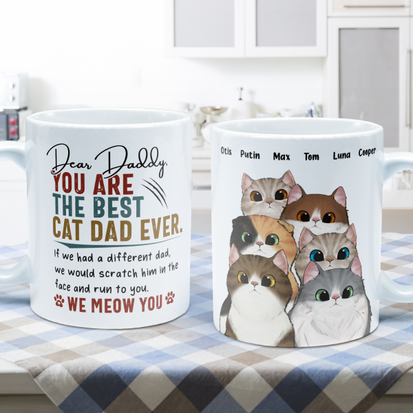 Best Cat Dad Ever - Personalized Mug - Birthday, Funny Gift For Cat Mom, Cat Dad, Cat Lovers Best Cat Dad Ever - Personalized Mug - Birthday, Funny Gift For Cat Mom, Cat Dad, Cat Lovers