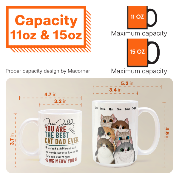 Best Cat Dad Ever - Personalized Mug - Birthday, Funny Gift For Cat Mom, Cat Dad, Cat Lovers Best Cat Dad Ever - Personalized Mug - Birthday, Funny Gift For Cat Mom, Cat Dad, Cat Lovers