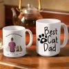 Best Cat Dad Time Spent With Cats Is Never Wasted - Personalized White Edge-to-Edge Mug Best Cat Dad Time Spent With Cats Is Never Wasted - Personalized White Edge-to-Edge Mug