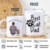Best Cat Dad Time Spent With Cats Is Never Wasted - Personalized White Edge-to-Edge Mug Best Cat Dad Time Spent With Cats Is Never Wasted - Personalized White Edge-to-Edge Mug