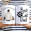 Best Cat Dad Time Spent With Cats Is Never Wasted - Personalized White Edge-to-Edge Mug Best Cat Dad Time Spent With Cats Is Never Wasted - Personalized White Edge-to-Edge Mug