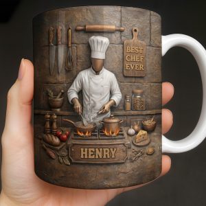Best Chef Ever With Kitchen Tools And Cooking Stove - Personalized Custom Coffee Mug - COOK033_MG