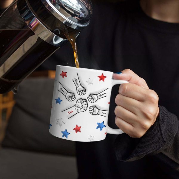Best Dad Ever - Gift For Father, Grandpa - 3D Inflated Effect Printed Mug, Personalized White Edge-to-Edge Mug