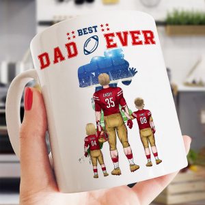 Best Dad Ever - Personalized Mug - Gifts For American Football Lover | TM12 HN02