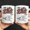 Best Dad Ever, Hand Holding, Mountains and Trees - Personalized Custom Coffee Mug - DAD204_MG Best Dad Ever, Hand Holding, Mountains and Trees - Personalized Custom Coffee Mug - DAD204_MG