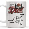 Best Dad Ever, Hand Holding, Mountains and Trees - Personalized Custom Coffee Mug - DAD204_MG Best Dad Ever, Hand Holding, Mountains and Trees - Personalized Custom Coffee Mug - DAD204_MG