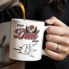 Best Dad Ever, Hand Holding, Mountains and Trees - Personalized Custom Coffee Mug - DAD204_MG Best Dad Ever, Hand Holding, Mountains and Trees - Personalized Custom Coffee Mug - DAD204_MG