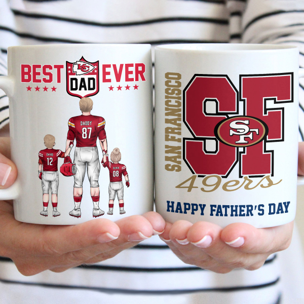 Best Dad Ever NFL Family - Personalized Mug - Gifts For American Football Lover | TM12 HN02 Best Dad Ever NFL Family - Personalized Mug - Gifts For American Football Lover | TM12 HN02