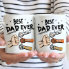 Best Dad Ever Pet And Kid Hand Punch Colorful - Personalized Mug Best Dad Ever Pet And Kid Hand Punch Colorful - Personalized Mug
