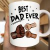 Best Dad Ever Pet And Kid Hand Punch Colorful - Personalized Mug Best Dad Ever Pet And Kid Hand Punch Colorful - Personalized Mug