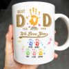 Best Dad Ever, We Love You, Hand Prints - Personalized Custom Coffee Mug - DAD228_MG Best Dad Ever, We Love You, Hand Prints - Personalized Custom Coffee Mug - DAD228_MG