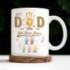 Best Dad Ever, We Love You, Hand Prints - Personalized Custom Coffee Mug - DAD228_MG Best Dad Ever, We Love You, Hand Prints - Personalized Custom Coffee Mug - DAD228_MG