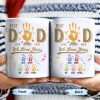 Best Dad Ever, We Love You, Hand Prints - Personalized Custom Coffee Mug - DAD228_MG Best Dad Ever, We Love You, Hand Prints - Personalized Custom Coffee Mug - DAD228_MG