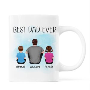 Best Dad Grandpa Back View Personalized Mug