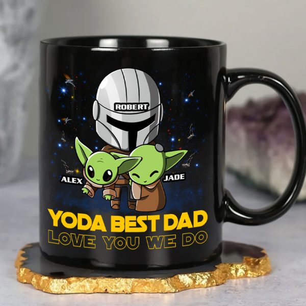 Best Dad Love You We Do - Personalized Black Mug - Gift For Dad Best Dad Love You We Do - Personalized Black Mug - Gift For Dad