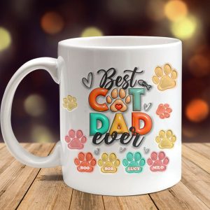 Best Dog Cat Mom Dad Ever With 3D Inflated Pet Mug Personalized Gift TA29 890028