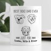 Best Dog Dad Ever Just Ask Dog Head Outline Personalized Mug Best Dog Dad Ever Just Ask Dog Head Outline Personalized Mug