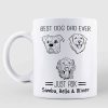 Best Dog Dad Ever Just Ask Dog Head Outline Personalized Mug Best Dog Dad Ever Just Ask Dog Head Outline Personalized Mug