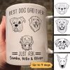 Best Dog Dad Ever Just Ask Dog Head Outline Personalized Mug Best Dog Dad Ever Just Ask Dog Head Outline Personalized Mug
