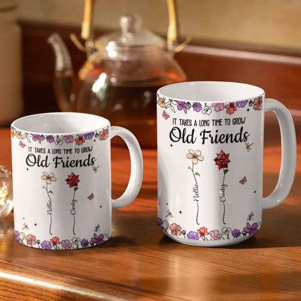 Best Friends It's Not What We Have In Life Birth Flower - Personalized White Edge-to-Edge Mug Best Friends It's Not What We Have In Life Birth Flower - Personalized White Edge-to-Edge Mug
