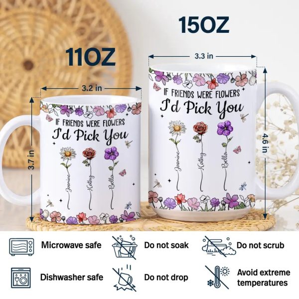 Best Friends It's Not What We Have In Life Birth Flower - Personalized White Edge-to-Edge Mug Best Friends It's Not What We Have In Life Birth Flower - Personalized White Edge-to-Edge Mug