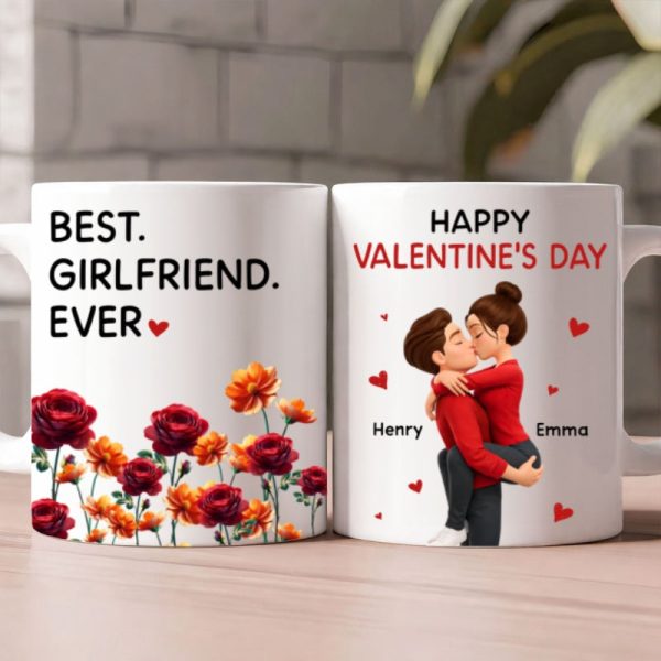 Best Girlfriend Boyfriend Ever Custom Birth Flower - Personalized Mug - Valentine's Day Gift for Her, for Him Best Girlfriend Boyfriend Ever Custom Birth Flower - Personalized Mug - Valentine's Day Gift for Her, for Him
