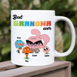 Best Grandma Ever, Gift For Grandma, Personalized Mug, Granny And Kids Mug 04DNHN170423