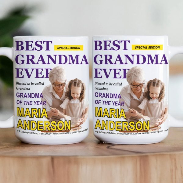 Best Grandma Ever Special Edition - Personalized Photo Mug Best Grandma Ever Special Edition - Personalized Photo Mug