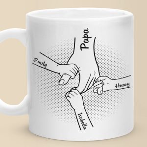 Best Papa Ever - Family Personalized Custom Mug - Father's Day, Birthday Gift For Dad, Grandpa