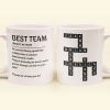 Best Team Coworker Mug Scrabble Custom Name - Personalized Mug Best Team Coworker Mug Scrabble Custom Name - Personalized Mug