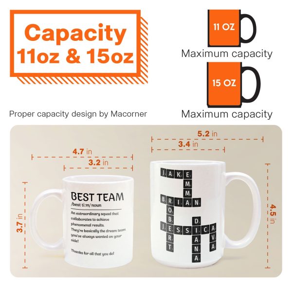 Best Team Coworker Mug Scrabble Custom Name - Personalized Mug Best Team Coworker Mug Scrabble Custom Name - Personalized Mug