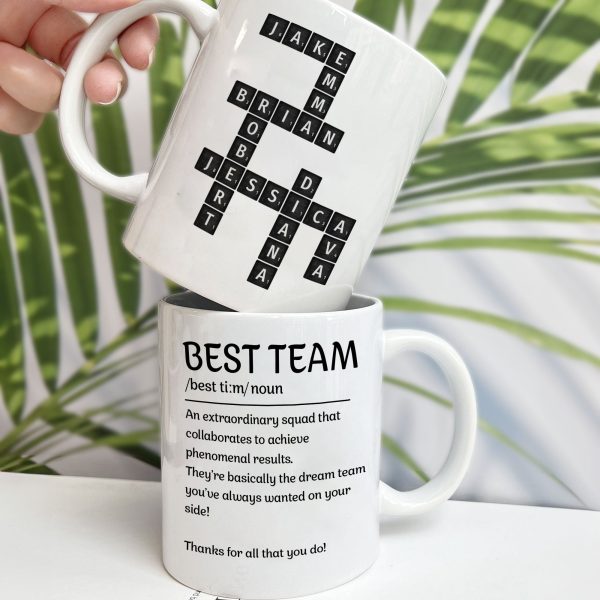 Best Team Coworker Mug Scrabble Custom Name - Personalized Mug Best Team Coworker Mug Scrabble Custom Name - Personalized Mug