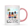 Besties At Heart Besties Sisters Back View Personalized Mug