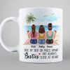 Besties At Heart Besties Sisters Back View Personalized Mug