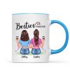 Besties Forever Besties Sisters Back View Personalized Mug