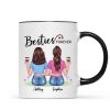 Besties Forever Besties Sisters Back View Personalized Mug