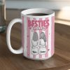 Besties Forever Ceramic Mug, Personalized Coffee Mug for Best Friend or Sister, Sweet Hug Illustration Unique Gift Besties Forever Ceramic Mug, Personalized Coffee Mug for Best Friend or Sister, Sweet Hug Illustration Unique Gift