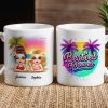 Besties Forever Personalized Tropical Mug for Best Friends Besties Forever Personalized Tropical Mug for Best Friends