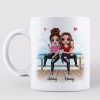 Besties On Beach Best Friend Forever Personalized Mug