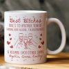 Besties White Ceramic Mug Personalized with Funny Quote, Cute Wine Glass Art, Perfect Unique Gift for Friends and Coworkers Besties White Ceramic Mug Personalized with Funny Quote, Cute Wine Glass Art, Perfect Unique Gift for Friends and Coworkers