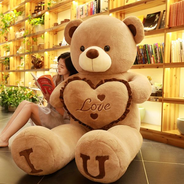 Big I LOVE YOU Bear Plush Toy Soft Huge Stuffed Doll