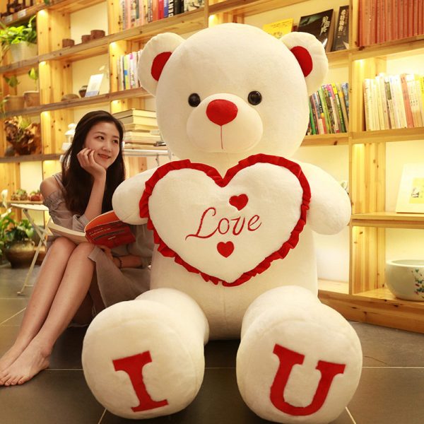 Big I LOVE YOU Bear Plush Toy Soft Huge Stuffed Doll