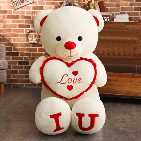 Big I LOVE YOU Bear Plush Toy Soft Huge Stuffed Doll